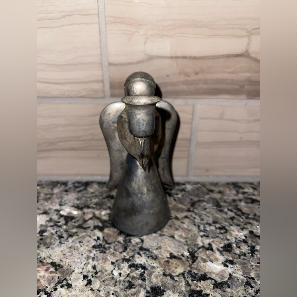 METAL ANGEL CANDLEHOLDER
